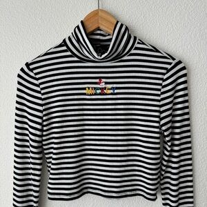 Disney x F21 Mickey Mouse stripped crop top